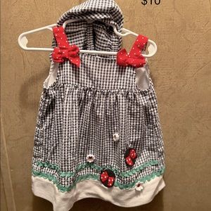 Smocked dress and undercover